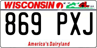 WI license plate 869PXJ