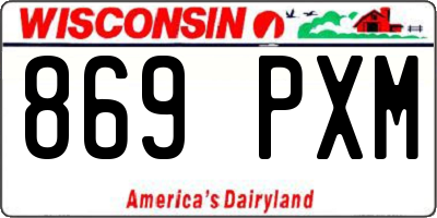 WI license plate 869PXM