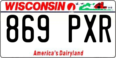 WI license plate 869PXR