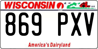 WI license plate 869PXV