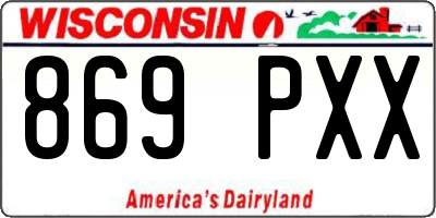 WI license plate 869PXX
