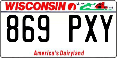 WI license plate 869PXY