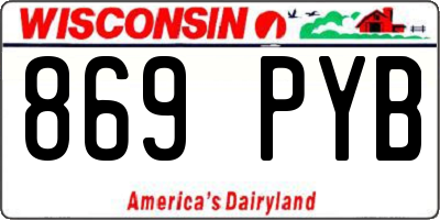 WI license plate 869PYB