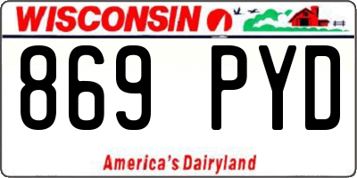 WI license plate 869PYD