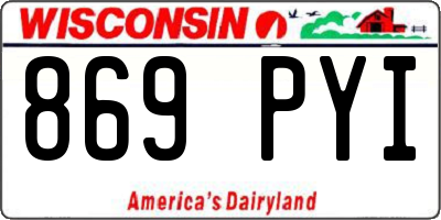 WI license plate 869PYI