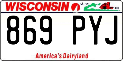 WI license plate 869PYJ