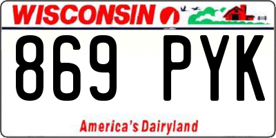 WI license plate 869PYK