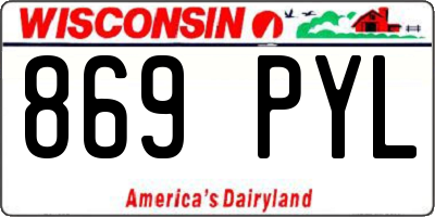 WI license plate 869PYL