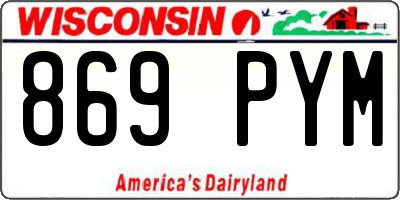 WI license plate 869PYM