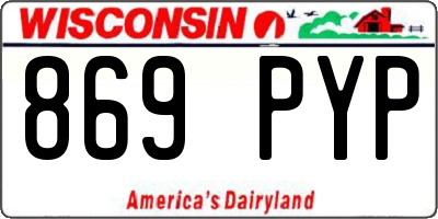 WI license plate 869PYP