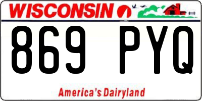 WI license plate 869PYQ