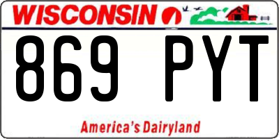 WI license plate 869PYT