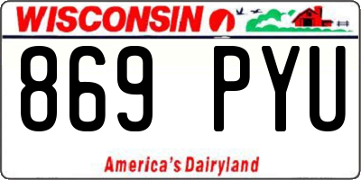 WI license plate 869PYU