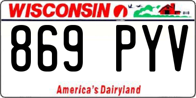 WI license plate 869PYV