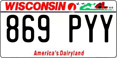 WI license plate 869PYY