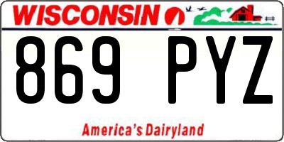 WI license plate 869PYZ