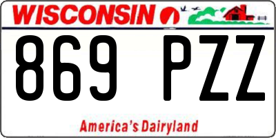 WI license plate 869PZZ