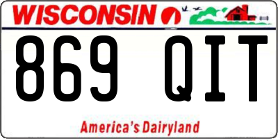 WI license plate 869QIT