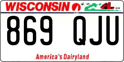 WI license plate 869QJU