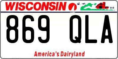 WI license plate 869QLA