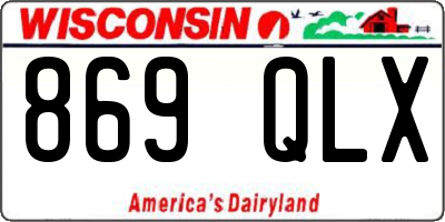 WI license plate 869QLX