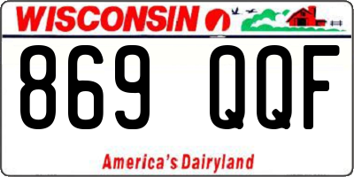 WI license plate 869QQF