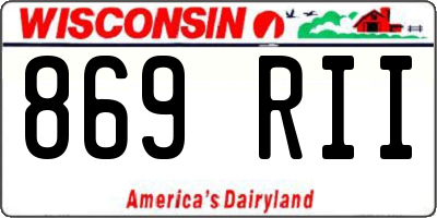 WI license plate 869RII