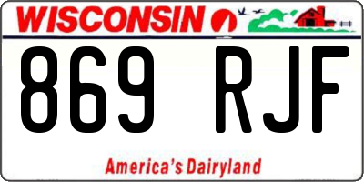 WI license plate 869RJF
