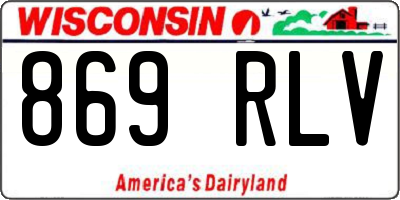 WI license plate 869RLV
