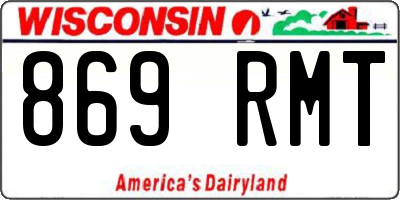 WI license plate 869RMT