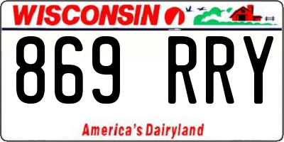 WI license plate 869RRY