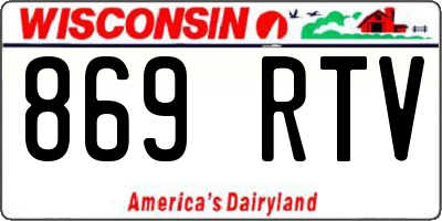 WI license plate 869RTV