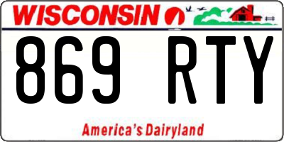 WI license plate 869RTY
