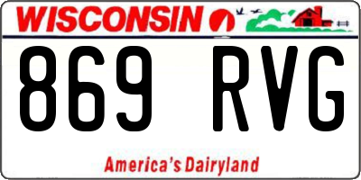 WI license plate 869RVG