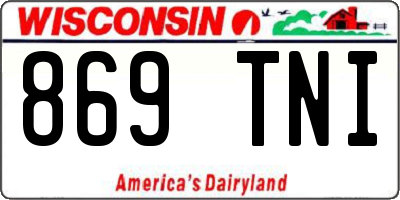 WI license plate 869TNI
