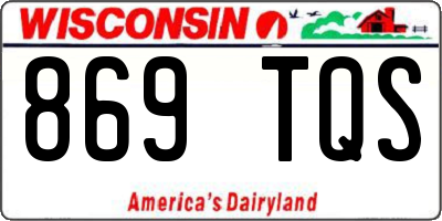 WI license plate 869TQS