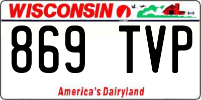 WI license plate 869TVP