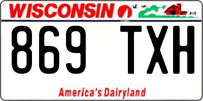WI license plate 869TXH