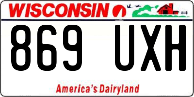 WI license plate 869UXH