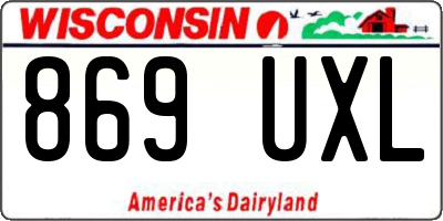 WI license plate 869UXL