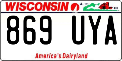 WI license plate 869UYA