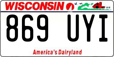 WI license plate 869UYI