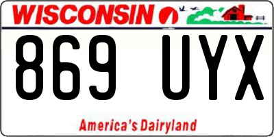 WI license plate 869UYX