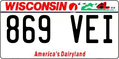 WI license plate 869VEI