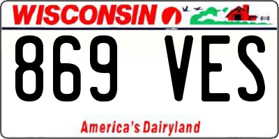 WI license plate 869VES