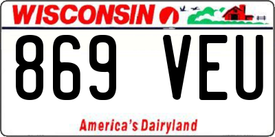 WI license plate 869VEU