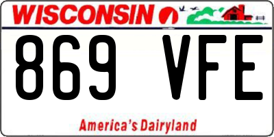WI license plate 869VFE