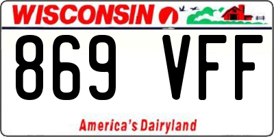 WI license plate 869VFF