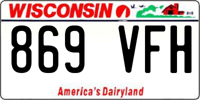 WI license plate 869VFH