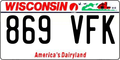 WI license plate 869VFK